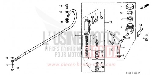 MAITRE-CYLINDRE FREIN AR. CYLINDRE (CR80RN/RP/RR) CR80RN de 1992
